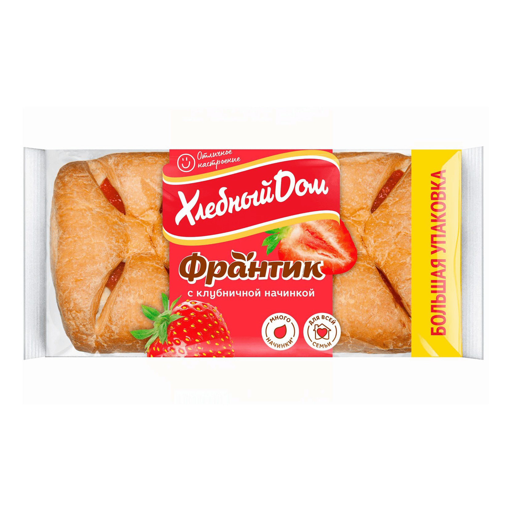 

Слойка Хлебный Дом Франтик с клубничной начинкой 50 г х 2 шт