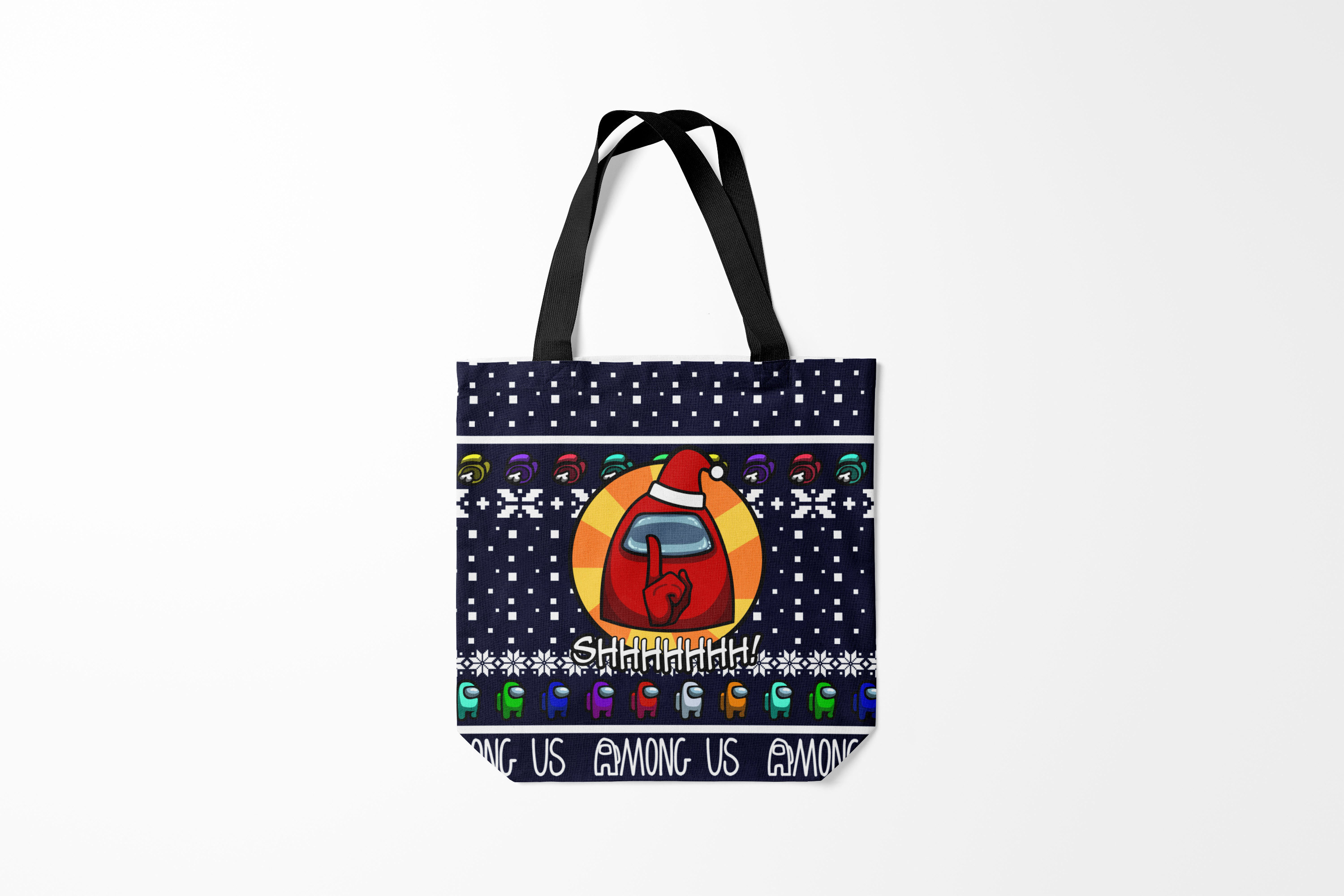 

Сумка шoппер унисекс Burnettie Among us CHRISTMAS 2, черный, Among us CHRISTMAS 2