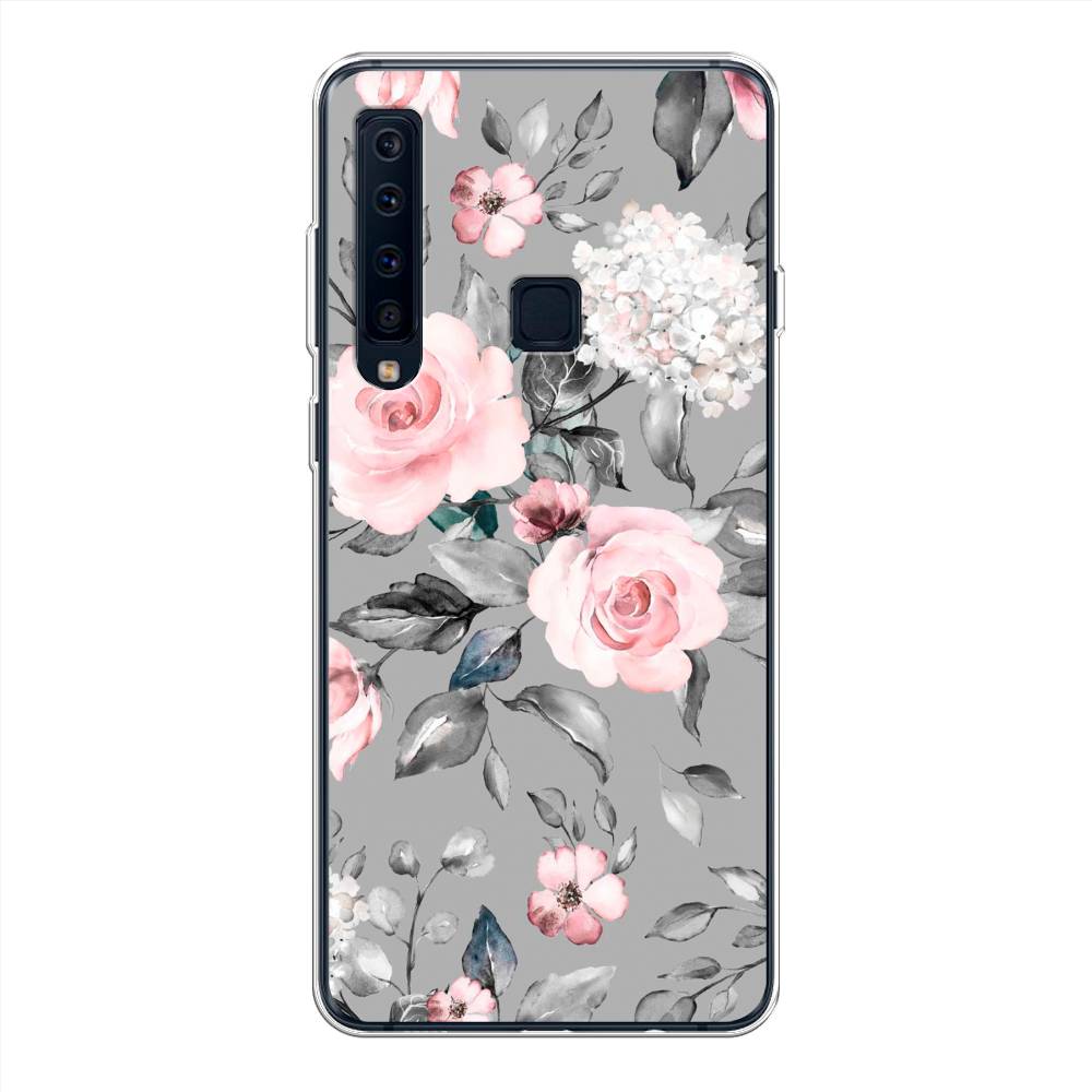 фото Чехол awog "розы на сером" для samsung galaxy a9 2018