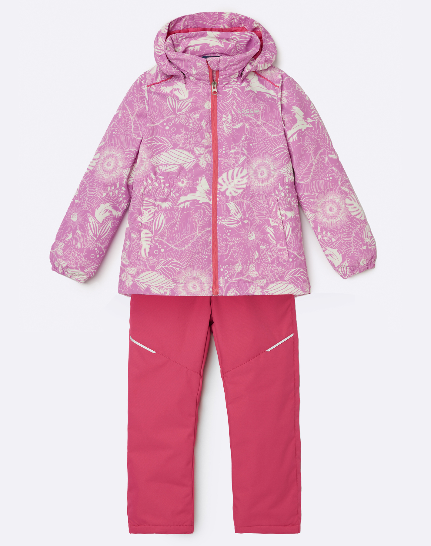 Комплект верхней одежды детский Lassie Manna 7100042A, 4671 рисунком  розовый, 110