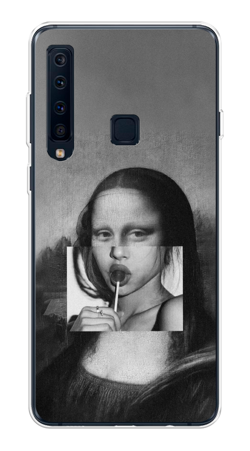 

Чехол Awog на Samsung Galaxy A9 2018 "Mona Lisa sucking lollipop", Серый, 26650-9