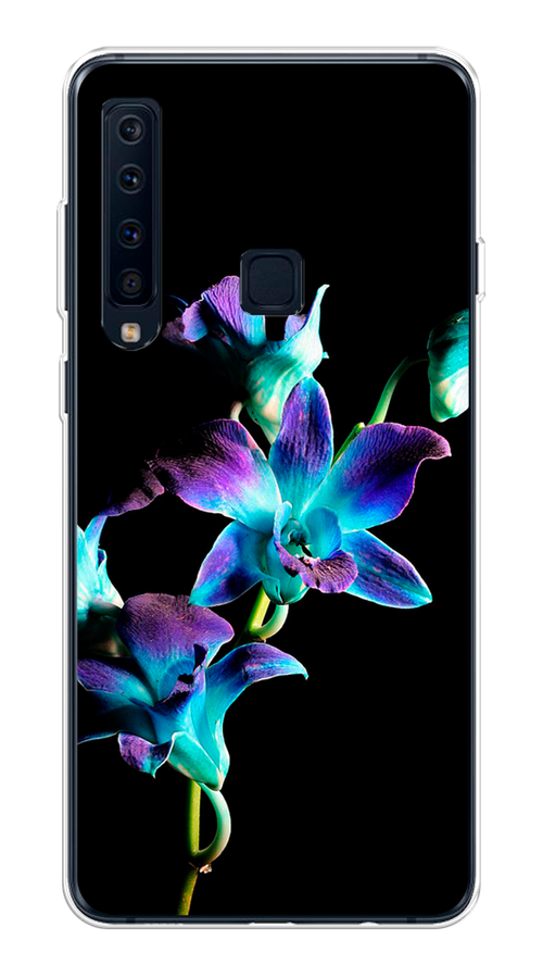 

Чехол Awog на Samsung Galaxy A9 2018 "Синий цветок на черном", Черный;голубой;синий, 26650-8