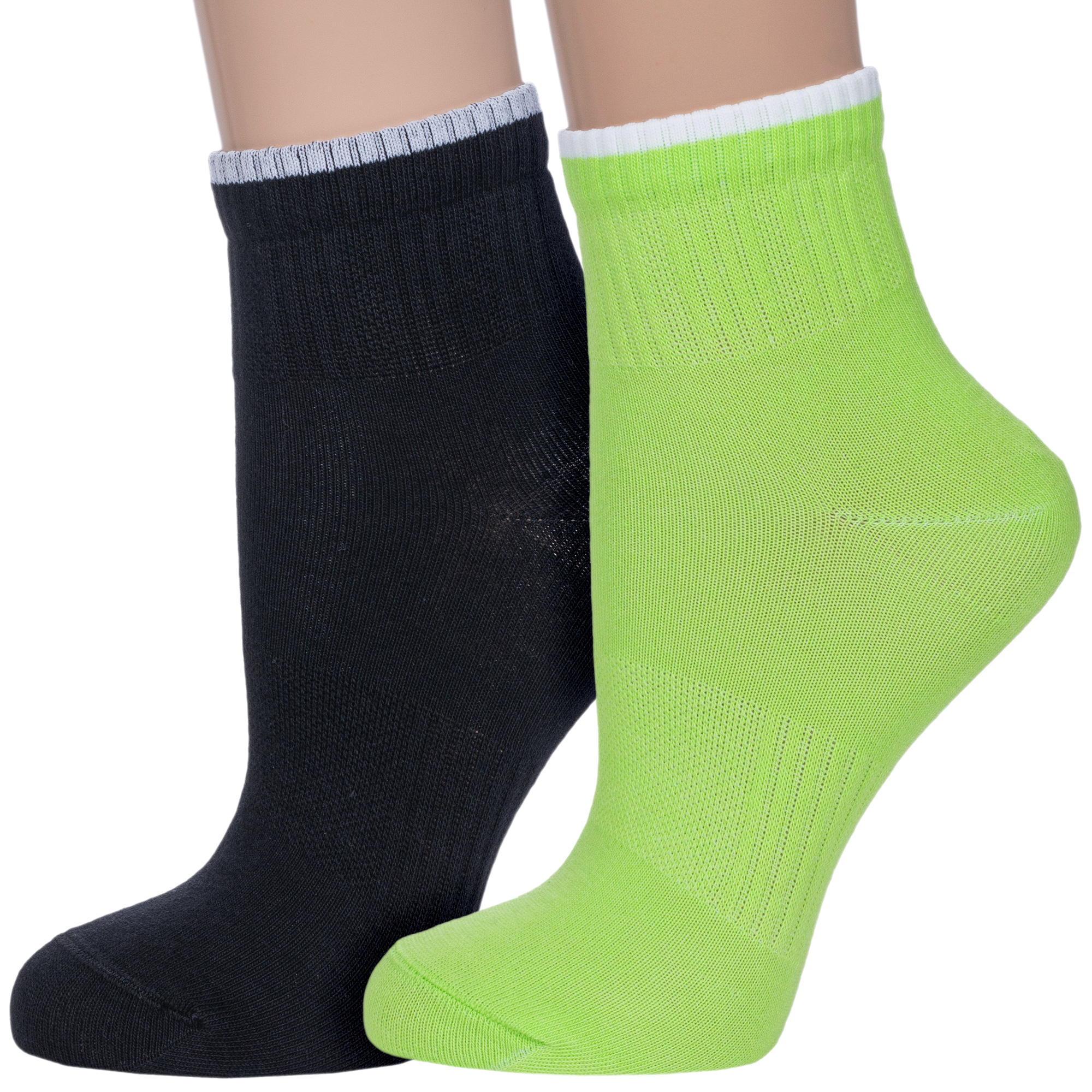 Комплект носков женских Брестский чулочный комбинат 2-14С1302 черных; зеленых; белых 23