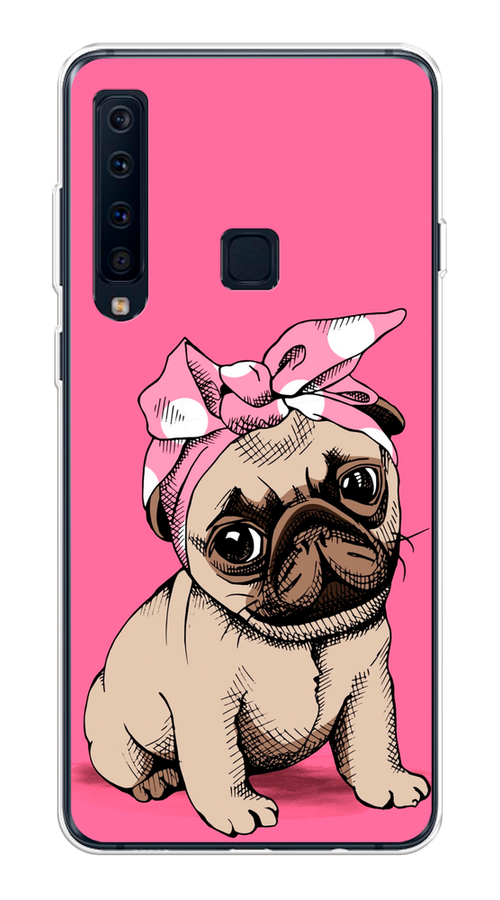 

Чехол Awog на Samsung Galaxy A9 2018 "Dog Pin-Up", Розовый;бежевый, 26650-2