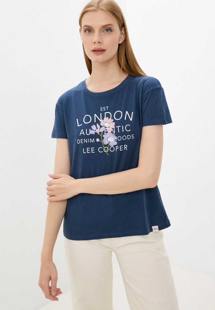 

Футболка женская Lee cooper MT4A120487AS2LC3-WN синяя XL, MT4A120487AS2LC3-WN