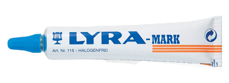 Термостойкая маркировочная паста Lyra-Mark, до 1000С, 50 мл, синий {L4150051}