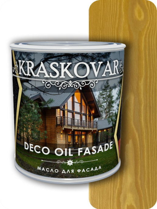 фото Масло для фасада kraskovar deco oil fasade ель 0,75л