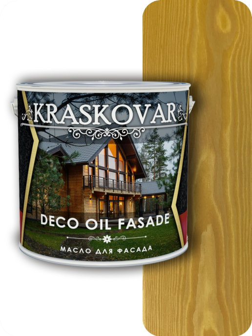 фото Масло для фасада kraskovar deco oil fasade ель 2,2л