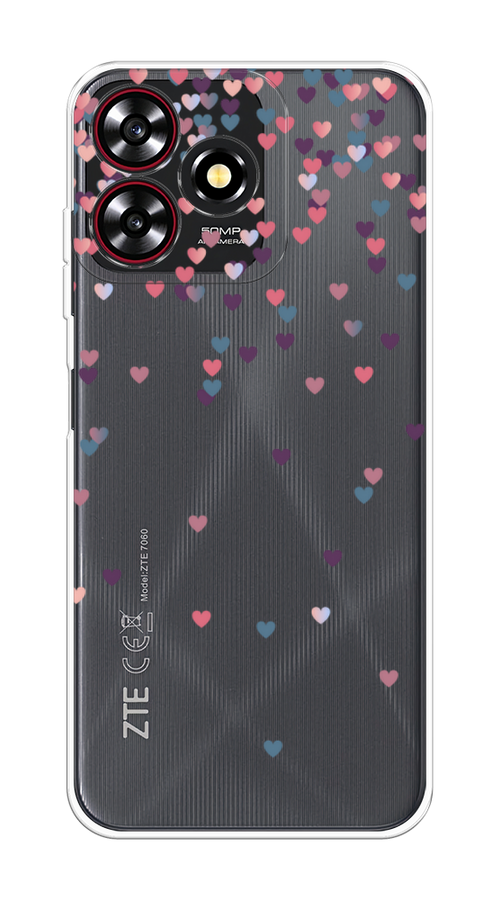 

Чехол на ZTE Blade V50 Smart "Посыпка сердечки", 136550-1