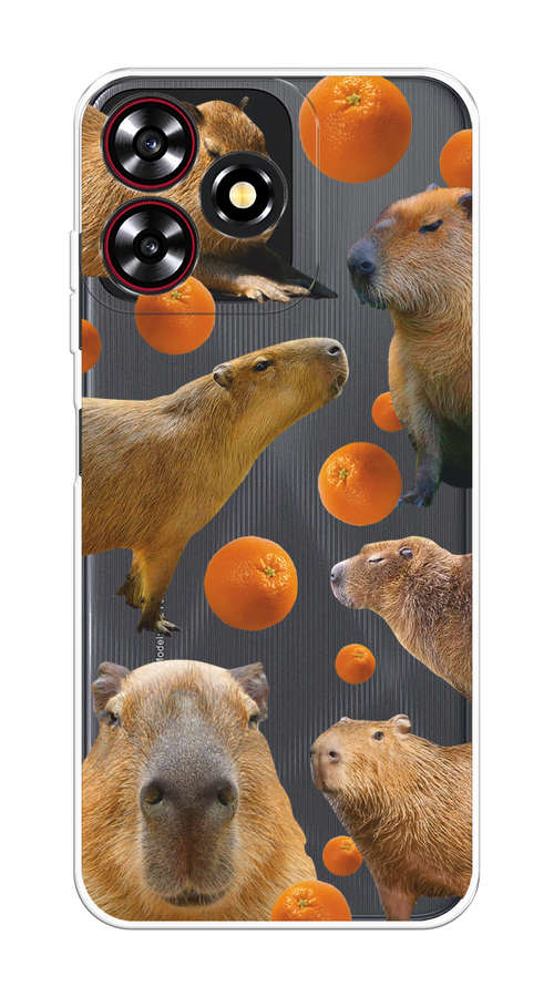 

Чехол на ZTE Blade V50 Smart "Капибара и апельсины", Бежевый;оранжевый, 136550-1