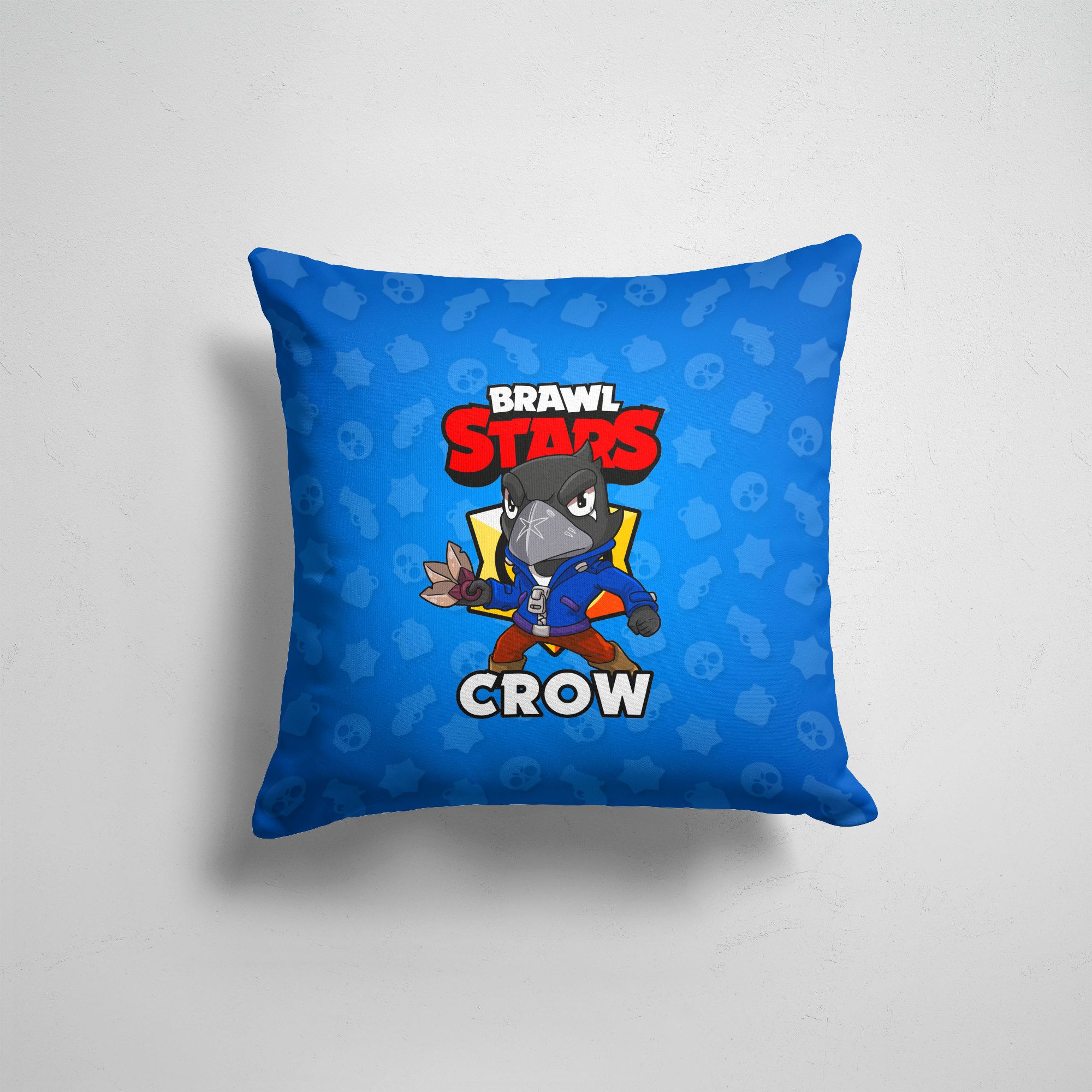 

Подушка декоративная 45х45см Геймерам Brawl Stars CROW, Разноцветный