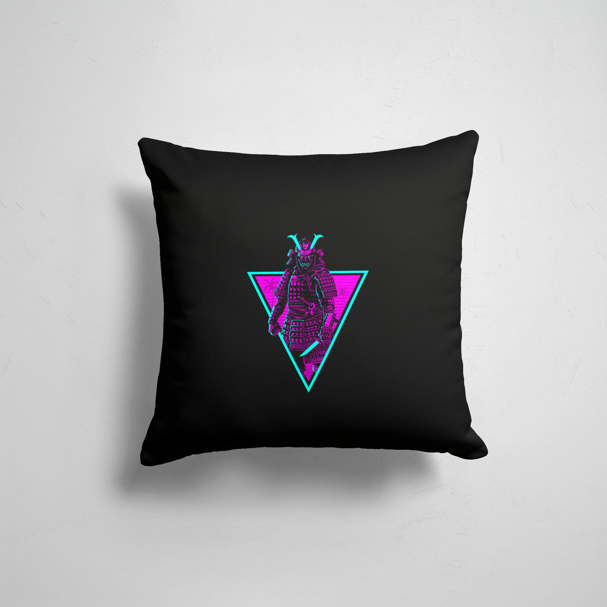 

Подушка декоративная 45х45см Популярные Retro Samurai Neon, Разноцветный