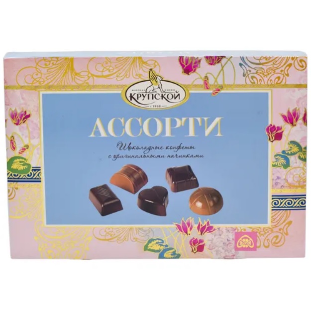 фото Шоколадные конфеты фабрика имени крупской ассорти 149 г кф крупской