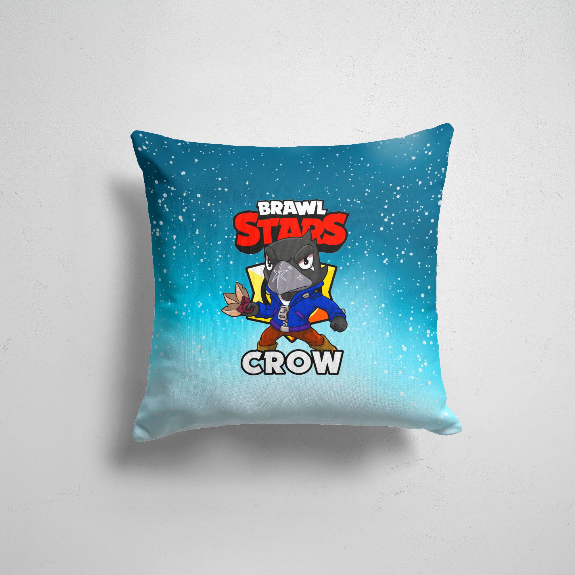 

Подушка декоративная 45х45см Геймерам Brawl Stars CROW, Разноцветный