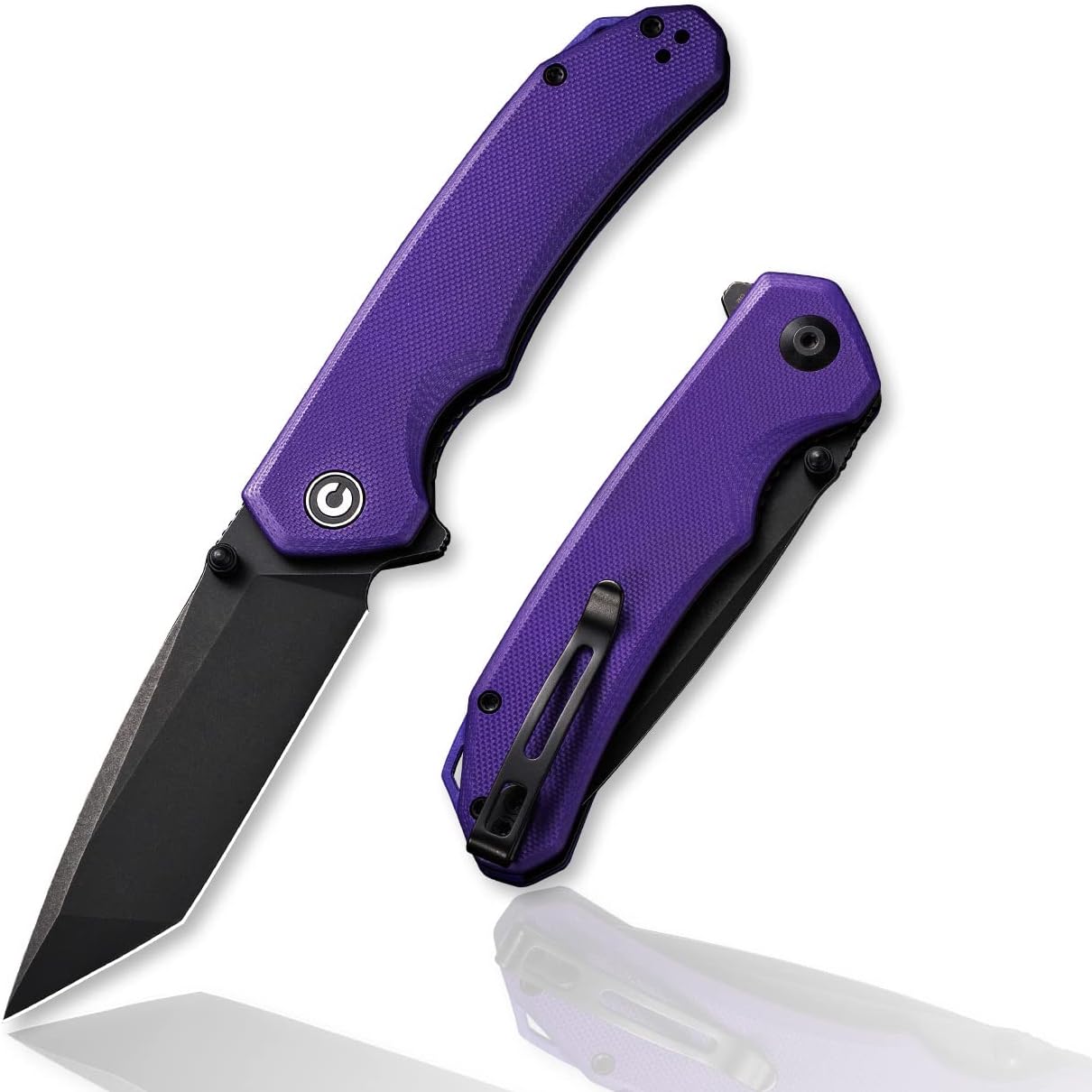 Складной нож CIVIVI Brazen D2 Steel Black stonewashed Handle G10 Purple