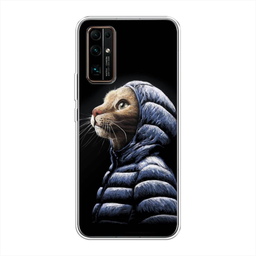 

Чехол Awog на Honor 30 "Кот в капюшоне", Черный;бежевый;синий, 612150-2