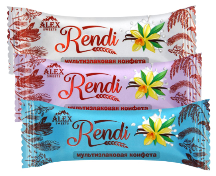 

Конфеты мультизлаковые Rendi с белой глазурью