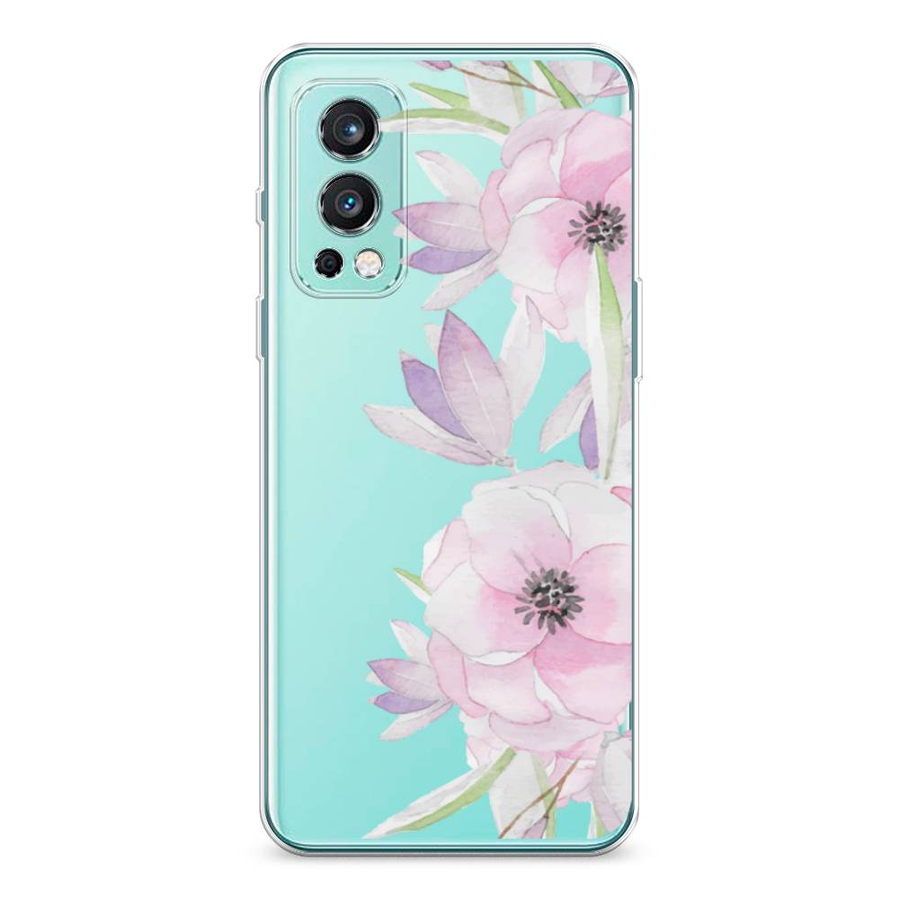

Чехол Awog на OnePlus Nord 2 / ВанПлас Nord 2 "Нежные анемоны", Розовый;черный;фиолетовый, 151750-8
