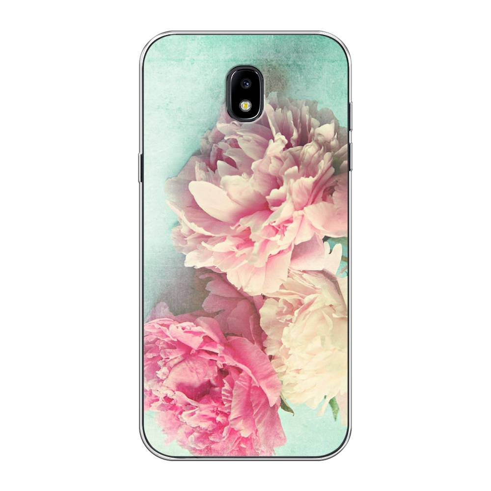 

Чехол Awog на Samsung Galaxy J5 2017 / Самсунг J5 2017 "Пионы new", Голубой, 22850-8