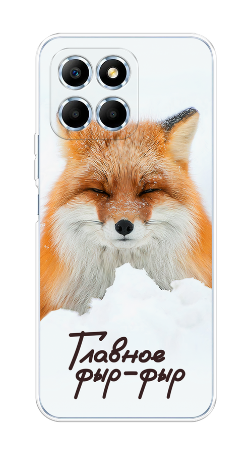 

Чехол на Honor X6/X6s "Снежный фыр-фыр", Оранжевый;белый;коричневый, 6120250-1
