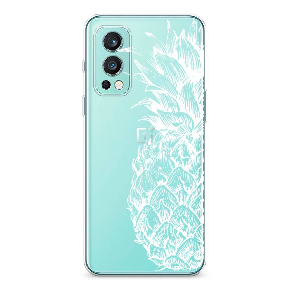 

Чехол Awog на OnePlus Nord 2 / ВанПлас Nord 2 "Ананас графика белая", Белый, 151750-10