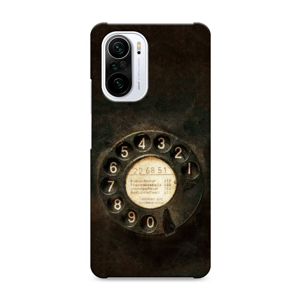 фото Пластиковый чехол "старинный телефон" на xiaomi poco f3 awog