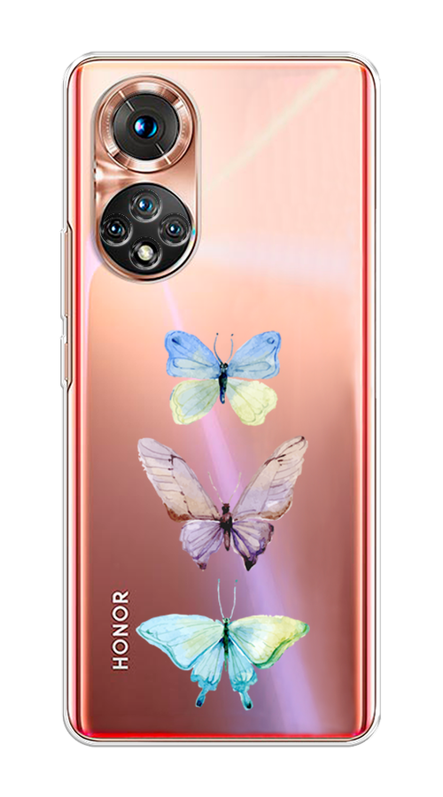 

Чехол на Honor 50/Nova 9 "Акварельные бабочки", Бирюзовый;розовый, 6106150-1