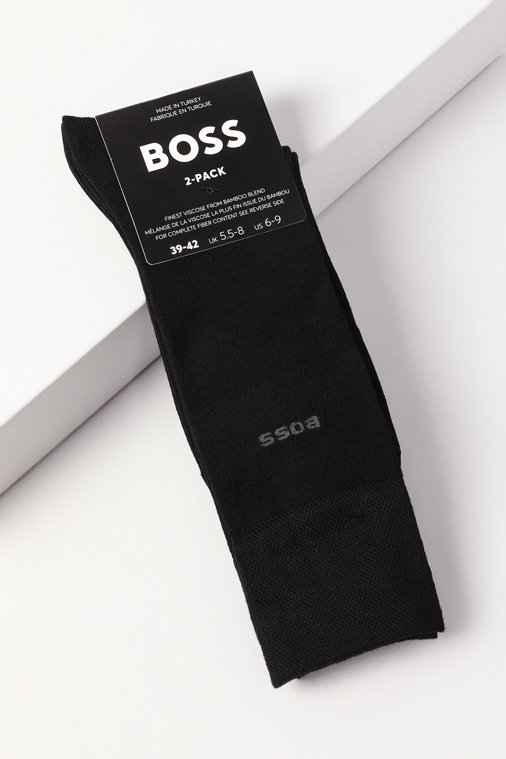 Комплект носков мужских Boss 50491196 черных 43-46 2 пары 2790₽