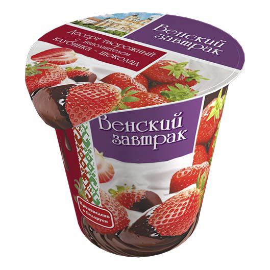 Десерт творожный Венский завтрак клубника-шоколад 4% БЗМЖ 150 г