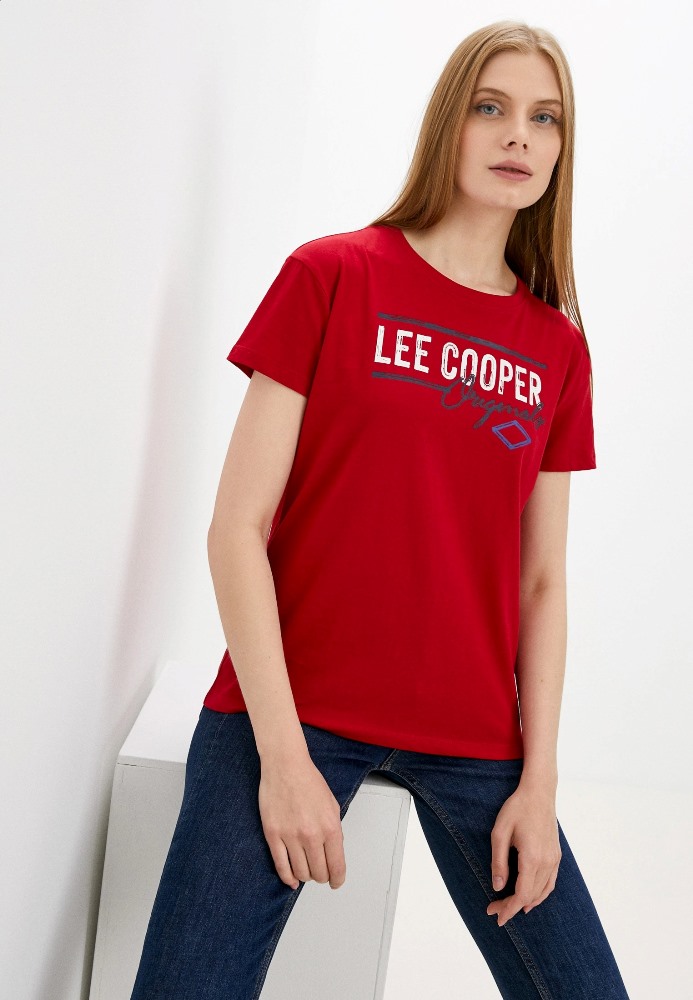 

Футболка женская Lee cooper MT4A120486AS2LC1-LCR красная XL, MT4A120486AS2LC1-LCR