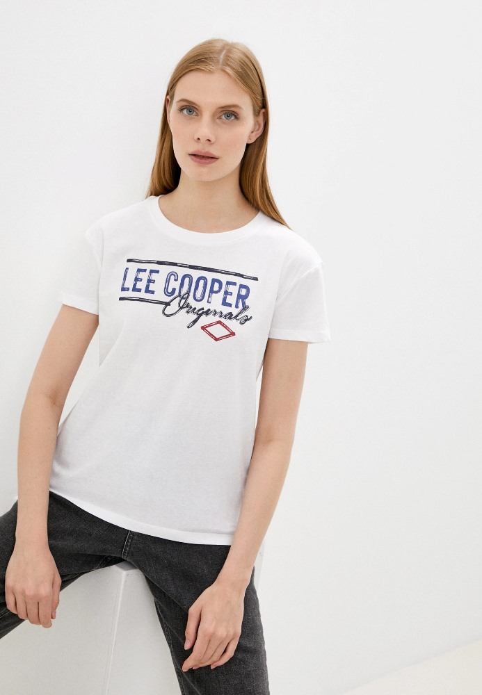

Футболка женская Lee cooper MT4A120486AS2LC-WH белая 2XL, MT4A120486AS2LC-WH