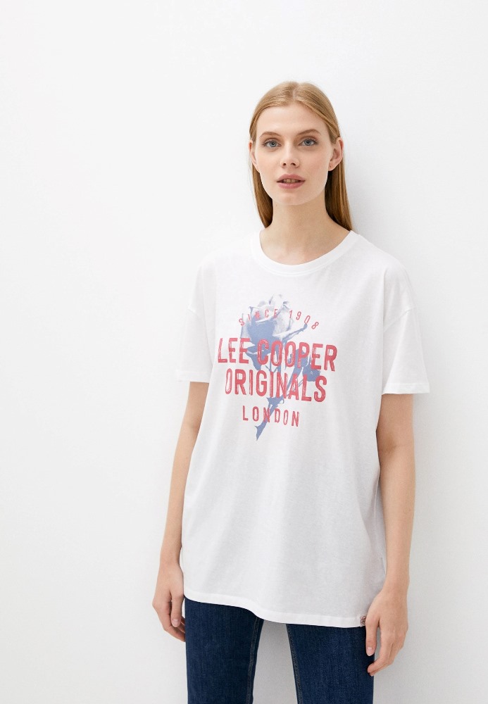 

Футболка женская Lee cooper MT4A120489AS2LC-WH белая XL, MT4A120489AS2LC-WH