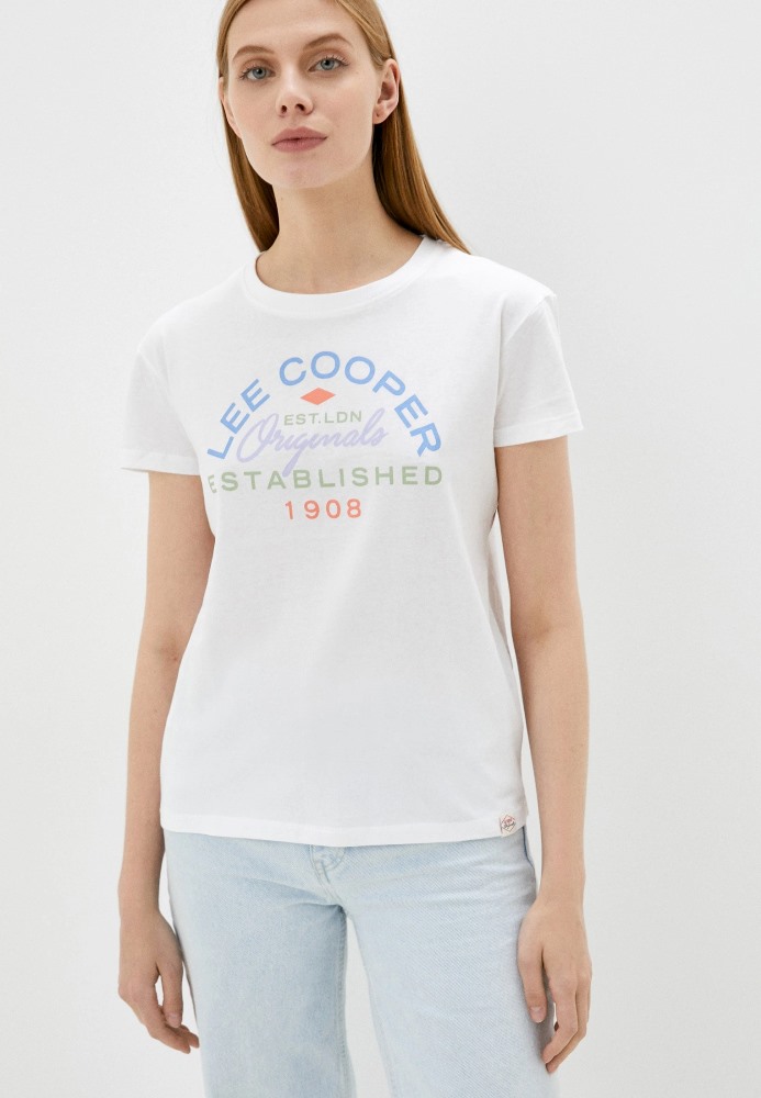 

Футболка женская Lee cooper MT4A120485AS2LC-WH белая L, MT4A120485AS2LC-WH