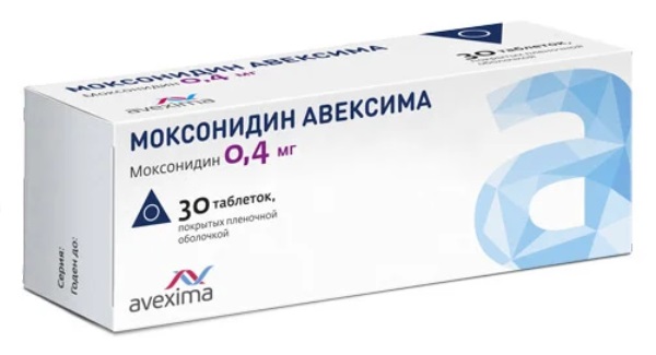 Купить Моксонидин Авексима таблетки 0, 4 мг 30 шт., Ирбитский химико-фармацевтический завод