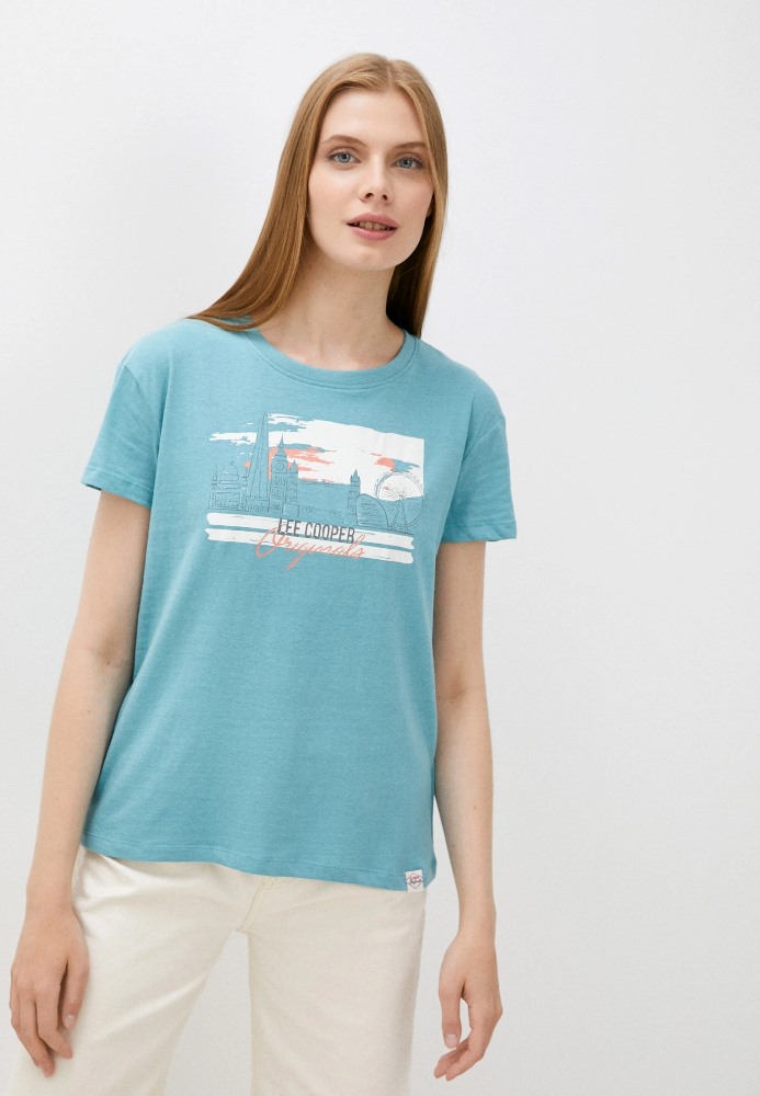 

Футболка женская Lee cooper MT4A120483AS2LC2-PO голубая 2XL, MT4A120483AS2LC2-PO