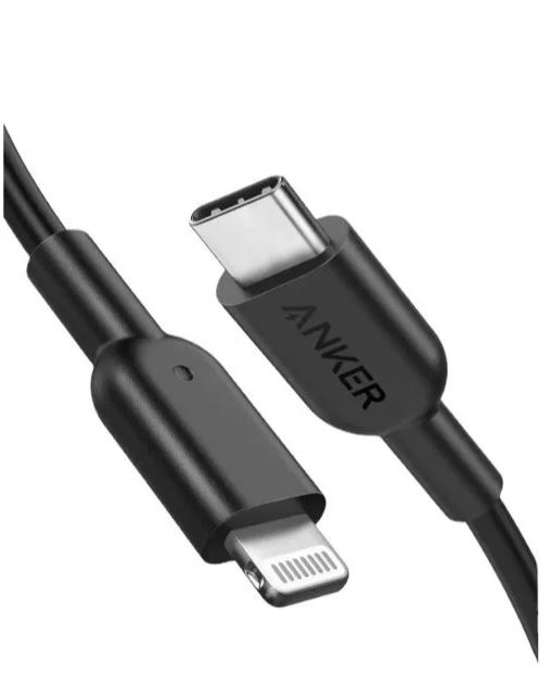 Кабель Anker Powerline USB-C/Lightning 0.9m, Black (A8632)