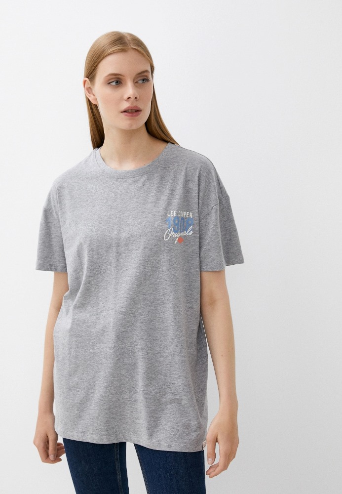 

Футболка женская Lee cooper MT4A120482AS2LC1-LGM серая 2XL, MT4A120482AS2LC1-LGM