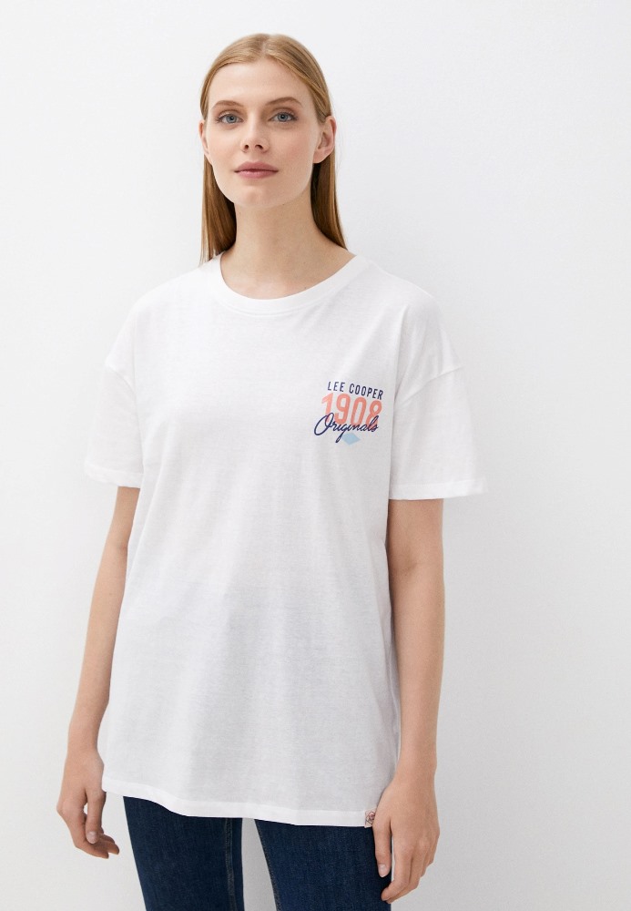 

Футболка женская Lee cooper MT4A120482AS2LC-WH белая 2XL, MT4A120482AS2LC-WH
