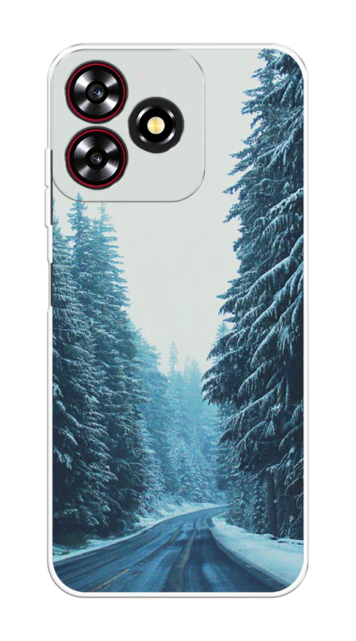 

Чехол на ZTE Blade V50 Smart "Зима 9", Бежевый;голубой;черный, 136550-1