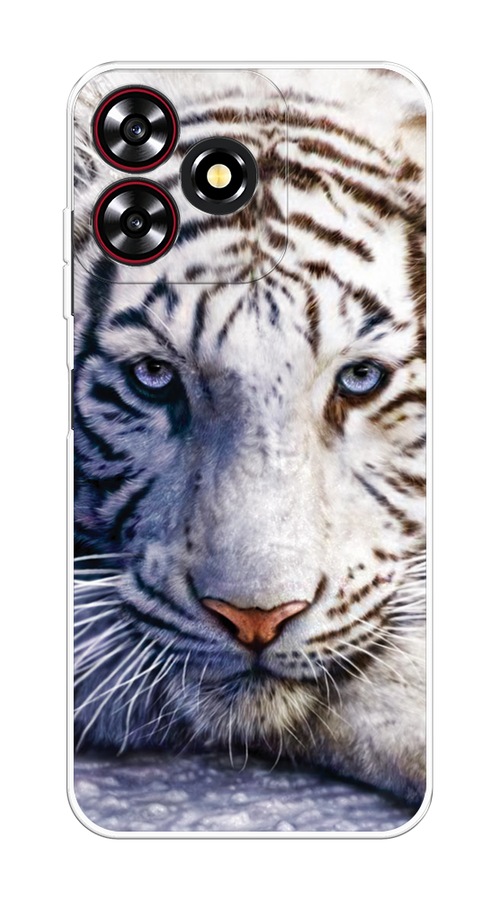 

Чехол на ZTE Blade V50 Smart "Бенгальский тигр", Коричневый;белый, 136550-1
