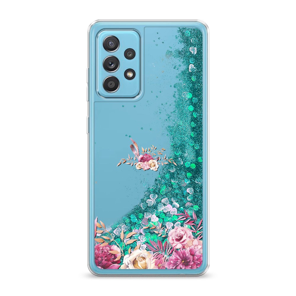 

Жидкий чехол с блестками "Нежные розовые цветы" на Samsung Galaxy A52, 2102495-1