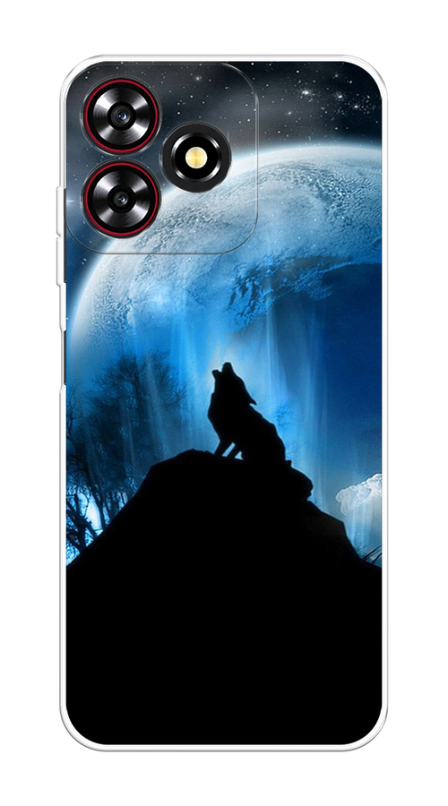 

Чехол на ZTE Blade V50 Smart "Волк 2", Синий;черный;белый, 136550-1