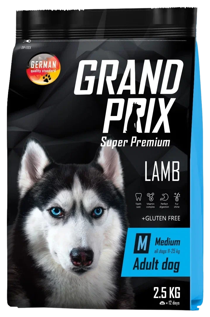 

GRAND PRIX GRAND PRIX MEDIUM ADULT для взрослых собак средних пород с ягненком (2,5 + 2,5