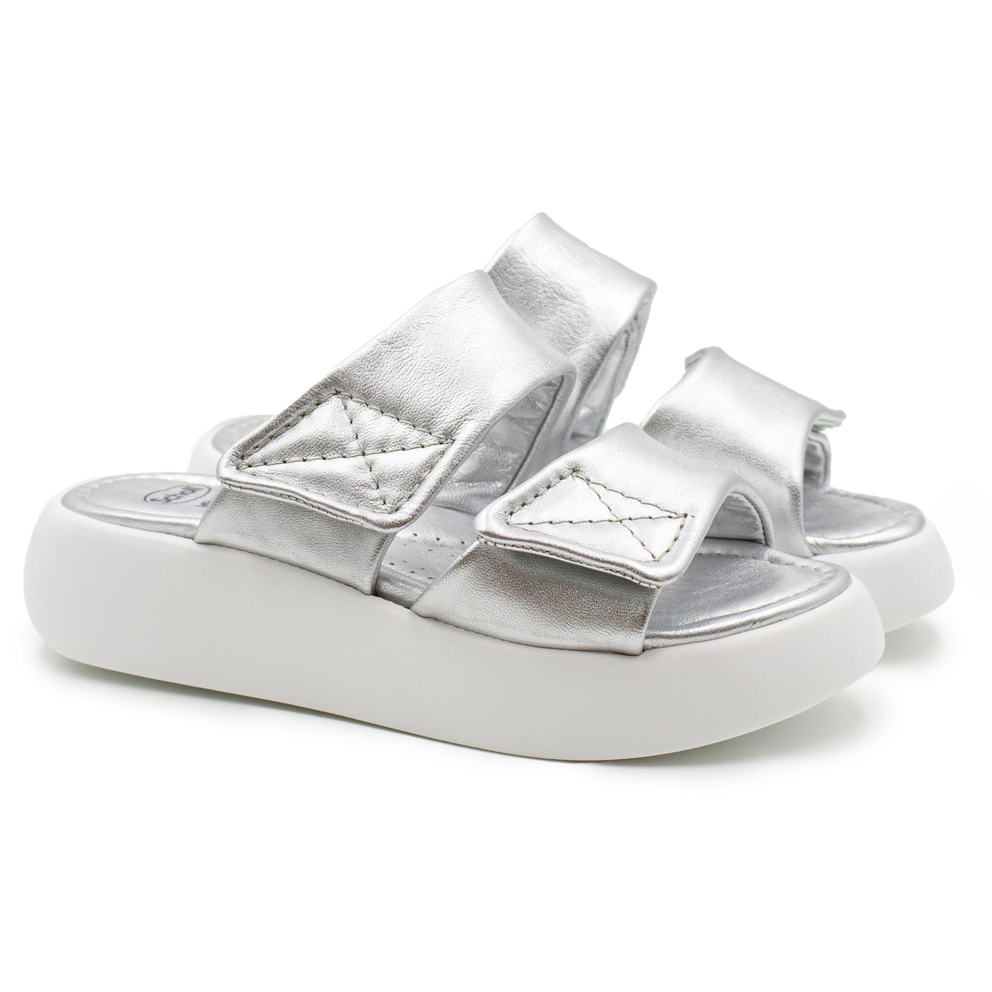 

Шлепанцы женские Scholl BOCA 2 STRAPS F300101057 серебристые 41 EU, BOCA 2 STRAPS F300101057