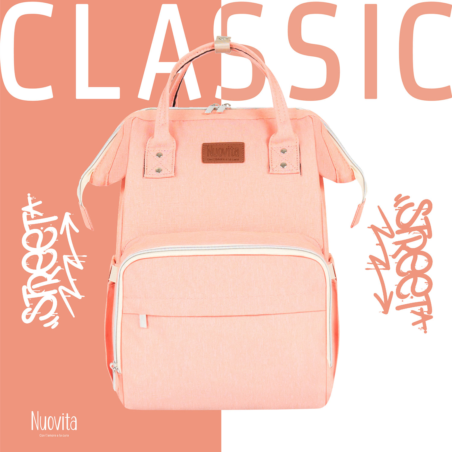 Рюкзак Nuovita CAPCAP classic (Rosa/Розовый) рюкзак nuovita capcap classic nero