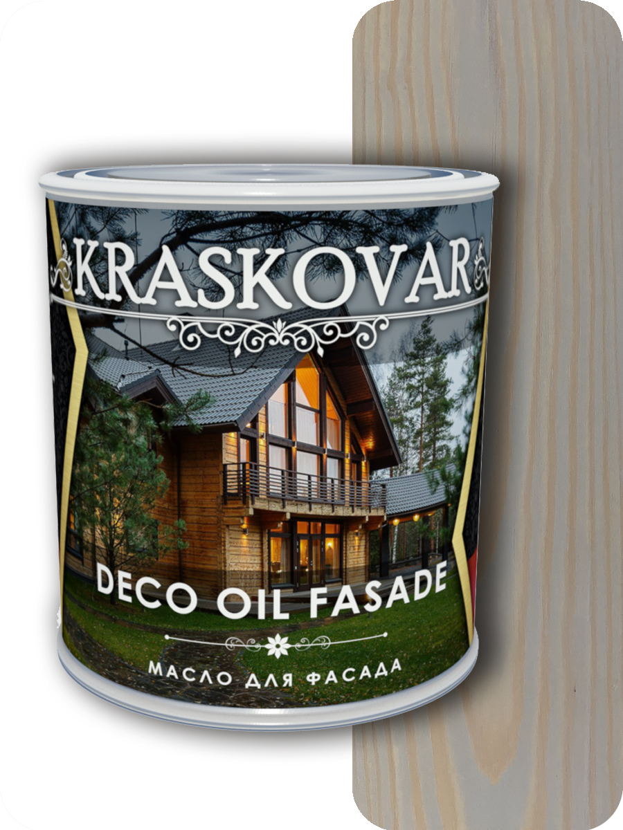 фото Масло для фасада kraskovar deco oil fasade айсберг 0,75л