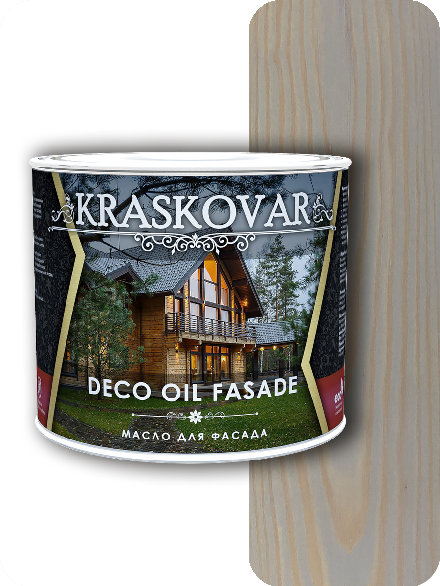 фото Масло для фасада kraskovar deco oil fasade айсберг 2,2л