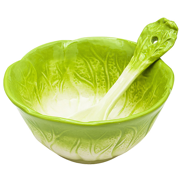 

Салатница с ложкой Салат, 30258