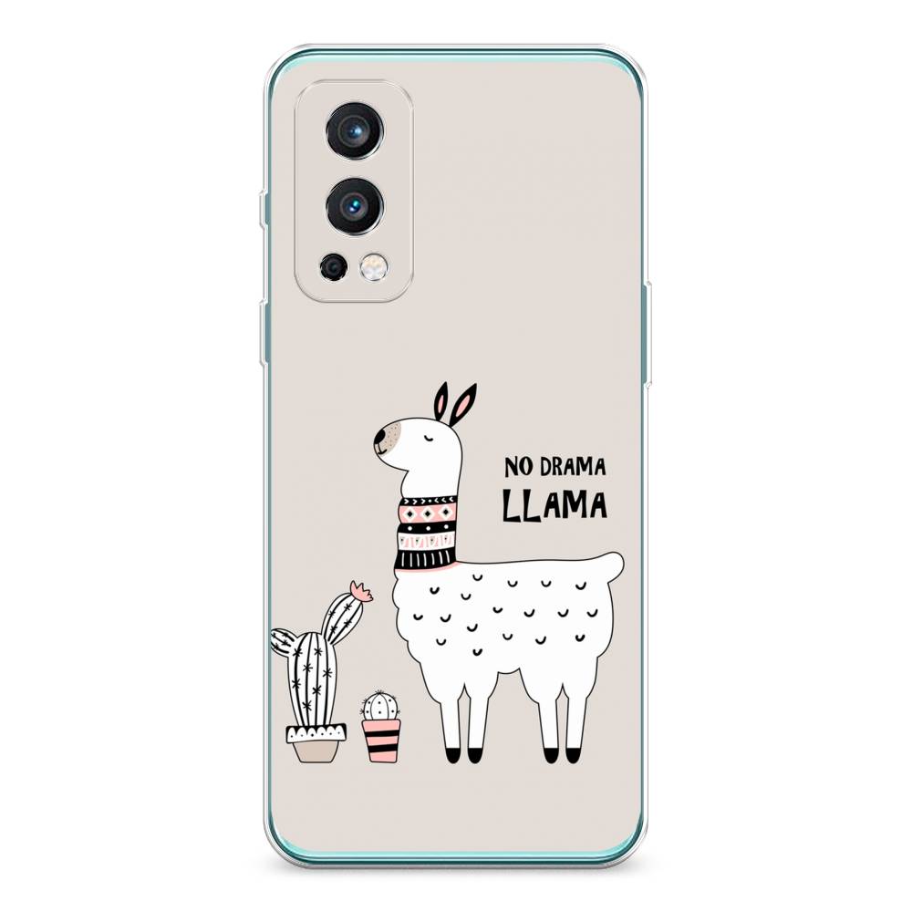 

Чехол Awog на OnePlus Nord 2 / ВанПлас Nord 2 "No drama LLama", Бежевый;серый;белый, 151750-2