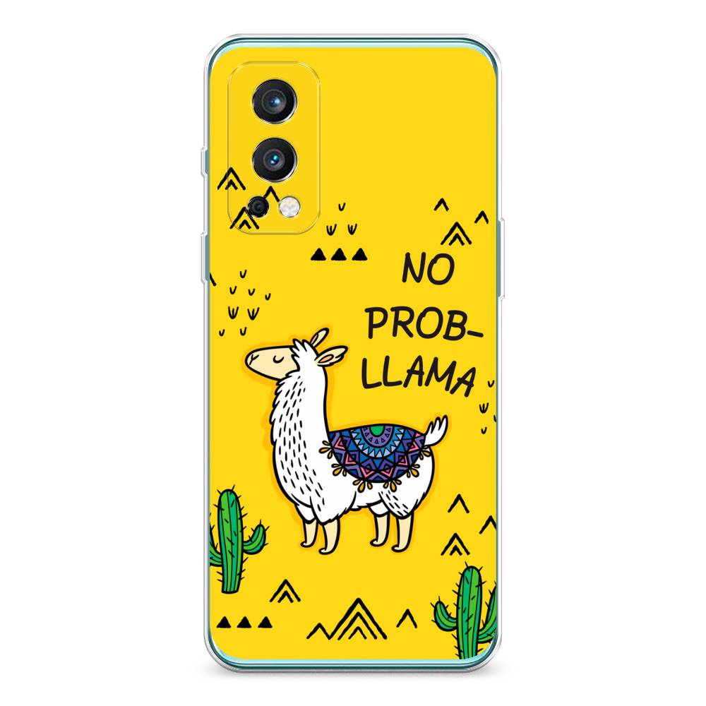 

Чехол Awog на OnePlus Nord 2 / ВанПлас Nord 2 "No probLLama", Желтый;черный;синий, 151750-2